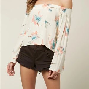 O'Neill Crop Off Shoulder Top